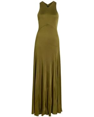 Proenza Schouler Naia V-Neck Maxi Dress - Green