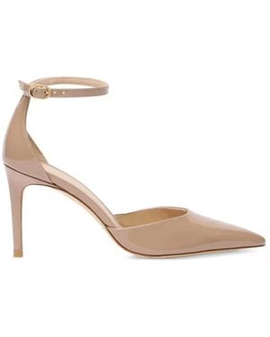 Stuart Weitzman Stuart Power Strap Pumps - Natural