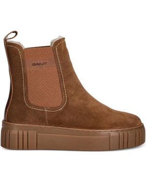 GANT Snowmont Platform Pull-Tab Chelsea Boots - Brown