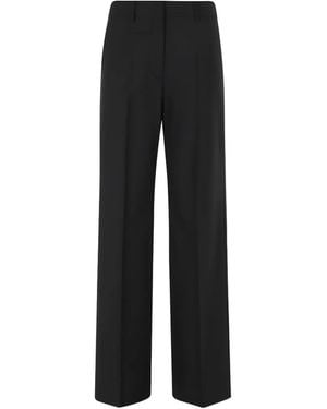 Erika Cavallini Semi Couture High-Waisted Pressed-Crease Trousers - Black
