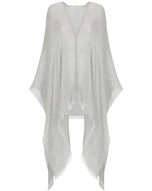 Panicale Poncho Deshilachado - Blanco