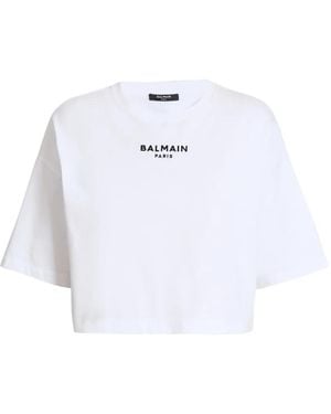 Balmain Paris Embroidered T-Shirt - White
