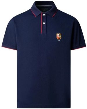 Hackett Heritage Lrc Poloshirt Mit Wappenstickerei - Blau