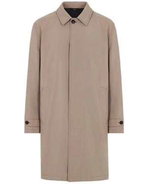 Brioni Performa Collared Long Coat - Natural