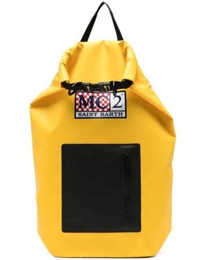 MC2 Saint Barth Logo-Patch Buckle-Fastening Backpack - Yellow