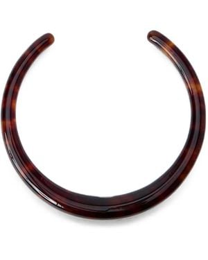 TOTEME Tortoiseshell-Effect Sculpted Choker - Brown