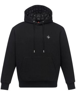 MCM Essential Ponte Hoodie Met Logopatch - Blauw