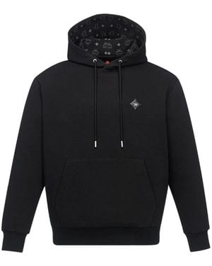 MCM Essential Ponte Hoodie Met Logopatch - Blauw