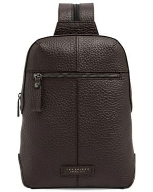 The Bridge Grained Leather Backpack - Brown