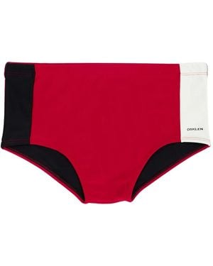 Osklen Duo-colour Swim Trunks - Red