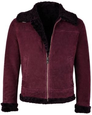 Hettabretz Suede Belted Jacket - Purple