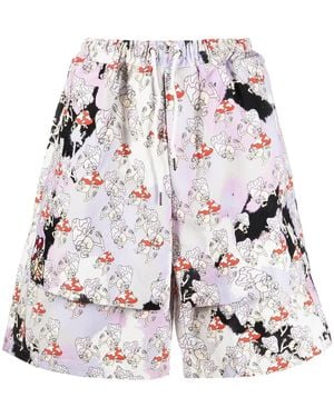 Garbage TV Pantalones Cortos De Deporte Con Estampado Gráfico - Morado