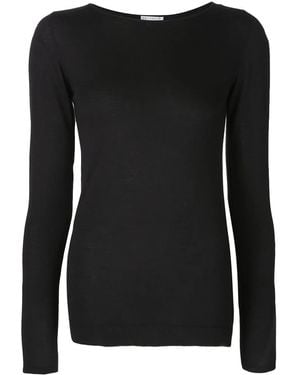Brunello Cucinelli Pull À Col Rond Nervuré - Noir
