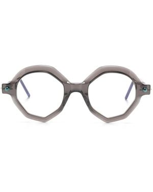 Kuboraum Gafas P18 Con Montura Geométrica - Gris
