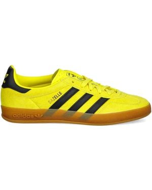 adidas Gazelle Three-Stripe Suede Trainers - Yellow