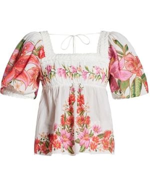FARM Rio Floral-Print Top - Red