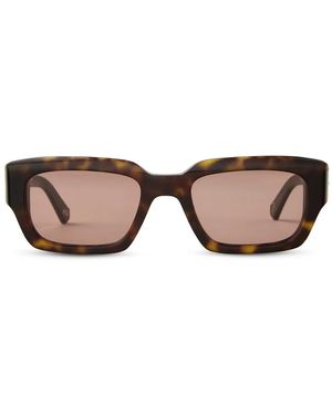 Mr. Leight Maverick S Rectangle-Frame Sunglasses - Brown