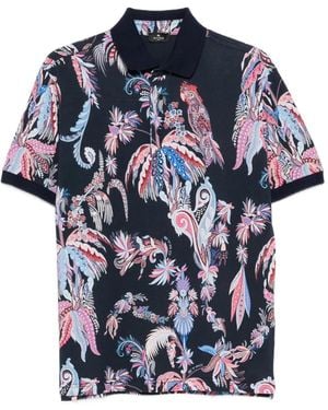 Etro Polo De Manga Corta - Azul