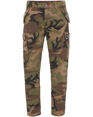 Philipp Plein Stud-Embellished Jeans - Green