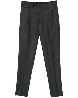 Tagliatore Pleated Melton Trousers - Black