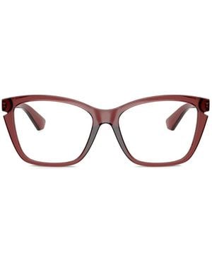 Burberry Brille Mit Eckigem Gestell - Rot