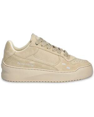 Filling Pieces Perforated-Detailing Trainers - Natural