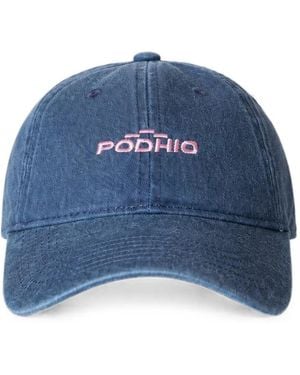 PODHIO Logo-Embroidered Baseball Cap - Blue