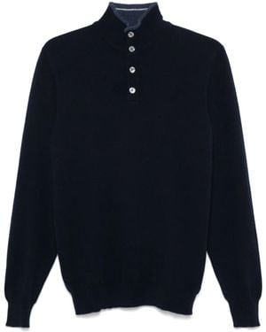 Fedeli Cashmere Pullover - Blue