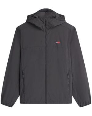 Tommy Hilfiger Logo-Patch Hooded Jacket - Grey