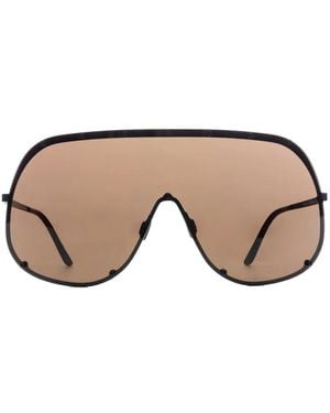 Rick Owens Shield-Frame Sunglasses - Neutre