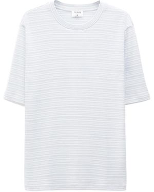 Filippa K Gestreiftes T-Shirt Aus Bio-Baumwolle - Weiß