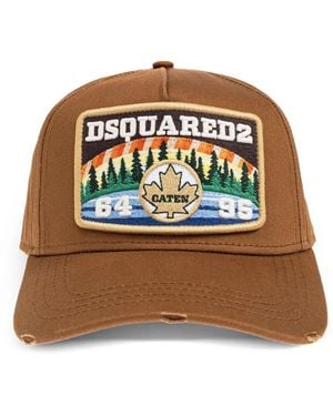 DSquared² Caten 95 Logo-Patch Baseball Cap - Brown