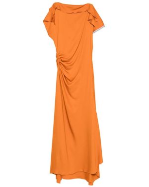 Victoria Beckham Asymmetrisches Kleid - Orange