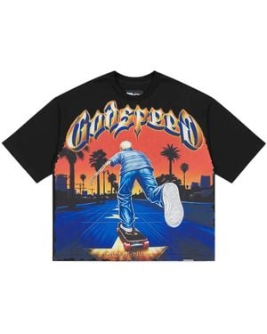 Godspeed Kick Push Graphic-Print T-Shirt - Blue