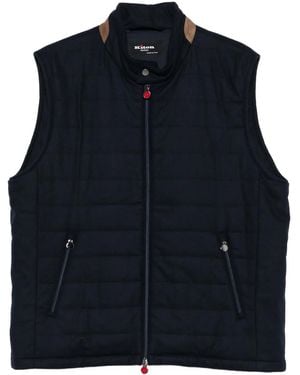 Kiton Gilet Trapuntato - Blu