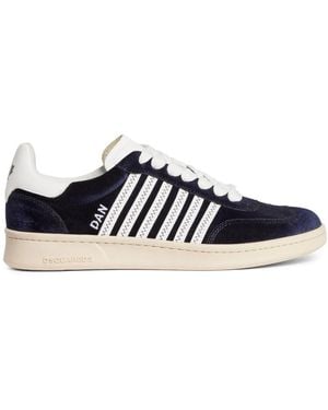 DSquared² Boxer Velvet Low-Top Trainers - Blue
