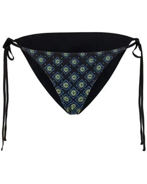 CASABLANCA Slip Bikini Con Monogramma - Nero