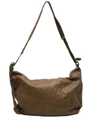 Guidi Leather Messenger Bag - Brown