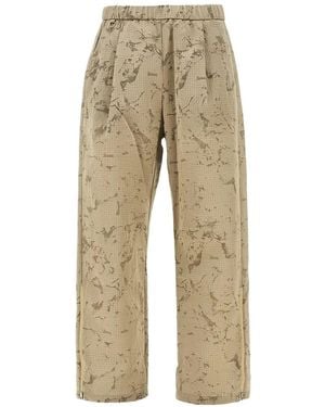 Herno Patterned Trousers - Natural