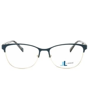 J. LANDON Geometric-Frame Glasses - White