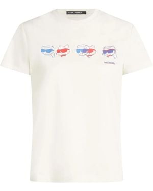 Karl Lagerfeld T-Shirt Ikon Color Pop - Bianco