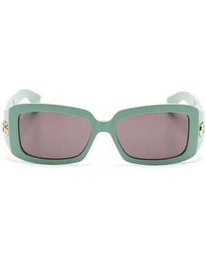 Gucci ダブルg スクエアフレーム サングラス - グレー