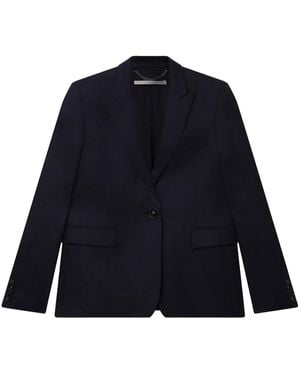 Stella McCartney Single-Breasted Flannel Blazer - Blue
