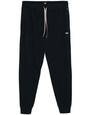 BOSS Logo-Printed Track Pants - Blue
