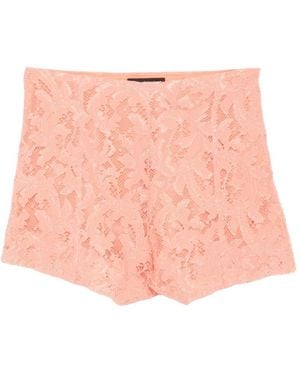 ACTUALEE Lace-Patterned Shorts - Pink