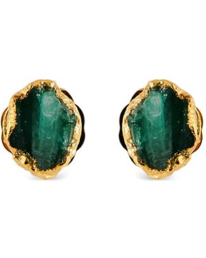FENOMENA Emerald Stud Earrings - Green