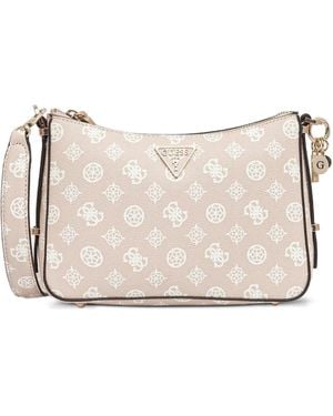 Guess Daryna Monogram-Print Shoulder Bag - Natural