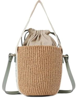 Chloé Woody Kleine Basket Shopper - Naturel