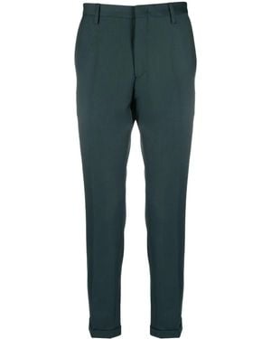 Paul Smith Tapered-Leg Wool Trousers - Green