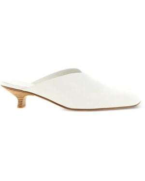 Vicini Lavenue Leather Mules - White